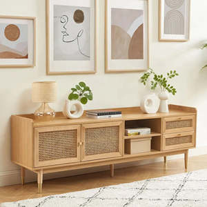 <span class=keywords><strong>Meuble</strong></span> <span class=keywords><strong>TV</strong></span> en bois massif moderne DU'S avec plusieurs espaces de rangement, répondant à tous les besoins de catégorisation. Matériaux écologiques utilisés. - Product Image 1