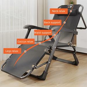 Chaise <span class=keywords><strong>de</strong></span> plage pliante Teslin en acier réglable et portable à double usage pour l'extérieur Chaise longue inclinable pour le soleil - Product Image 3