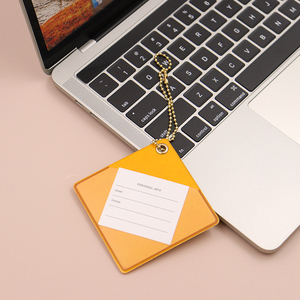 Etiqueta de Identificación de Cuero PU de Estilo Minimalista, Portátil, Práctica, Antipérdida, para Viajes de Negocios - Product Image 6