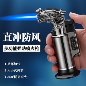 Encendedor de gas butano tipo <span class=keywords><strong>pistola</strong></span> para soldar, resistente al viento, con diseño de dragón, superventas en la UE - Product Image 6