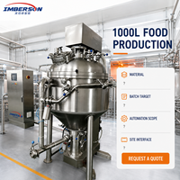 Homogénéisateur-mélangeur sous vide de qualité alimentaire 1000L pour la production en série, système de mélange intégré pour projet d'ingénierie d'usine alimentaire