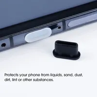200 pièces/sac Bouchon anti-poussière en silicone pour port de charge USB Type C, capuchon de protection étanche à la poussière et à l'eau pour téléphone portable Samsung