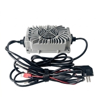 Chargeur LiFePO4 LNLEE 12V 100Ah avec ventilateur de refroidissement pour batterie 12V, adaptateur AC/DC pour camping-car, marine, solaire