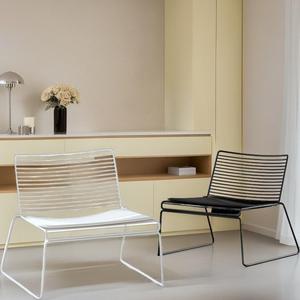 Chaise de salle à manger en acier massif avec siège en cuir PU, design moderne, en fil métallique, chaise <span class=keywords><strong>Bertoia</strong></span>, jardin, café, restaurant - Product Image 1