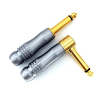 Câble de guitare à angle droit 10 pieds, prise coudée vers droite chromée moletée, gaine noire pour pédalier compact, idéal pour usine