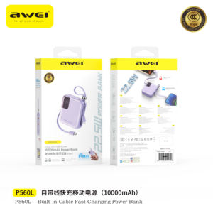 <span class=keywords><strong>AWEI</strong></span> แบตสำรอง 10000mAh 20W PD ชาร์จเร็<span class=keywords><strong>ว</strong></span> พร้อมไฟแสดงสถานะ แบตสำรองพก<span class=keywords><strong>พา</strong></span> พร้อมสาย USB-C ในตั<span class=keywords><strong>ว</strong></span> - Product Image 5