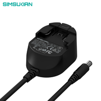 Adaptateur secteur AC/DC Simsukian 12 volts 1,5 ampère 18 watts, mini onduleur 12V 1,5A adaptateur secteur DC 5,5 mm x 2,1 mm