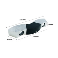 Appliques murales LED Lightess pour intérieur, éclairage mural haut et bas en aluminium, lampe de couloir, éclairage mural argenté