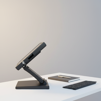 Nouveauté RUIGUAN Support de tablette pliable en métal pour bureau avec verrouillage Compatible avec iPad pour système de caisse