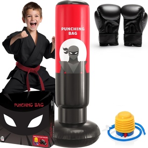 Saco de Boxeo Inflable de PVC de Lujo Personalizado de Fábrica para Niños, para Exteriores, Rellenable con Agua/Aire, Soporte de Boxeo Incluido - Product Image 1