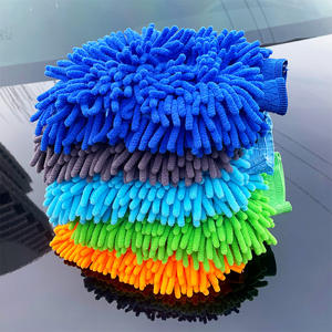 Gants en chenille double face 100g pour le detailing automobile, nettoyage des vitres, des roues, <span class=keywords><strong>microfibre</strong></span> corail, lavage de voiture, <span class=keywords><strong>gant</strong></span> de cirage - Product Image 4