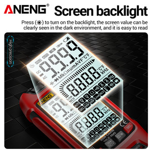 ANENG SZ02 multimetro digitale 9999 conta True RMS Auto capacità/Temp/resistenza Transistor strumento di misura fisica - Product Image 3