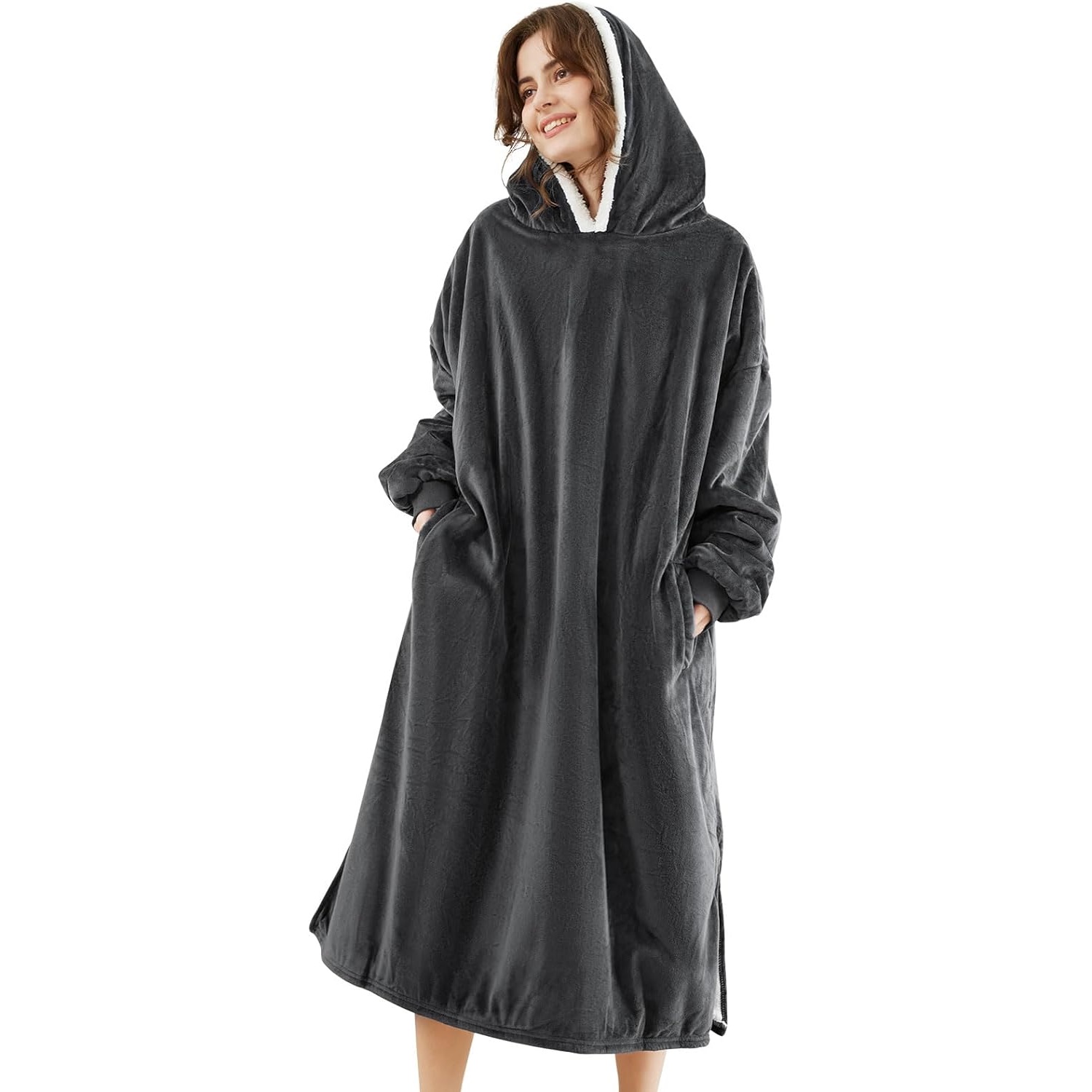 Kipswiza Coperta indossabile con cappuccio, coperta oversize con