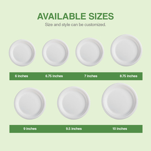 Assiette jetable écologique de <span class=keywords><strong>10</strong></span> pouces en pulpe de bagasse de canne à sucre pour fêtes et plats à emporter, sûre - Product Image 3