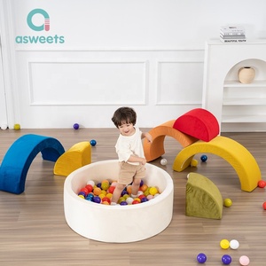 Asweets <span class=keywords><strong>Piscine</strong></span> <span class=keywords><strong>à</strong></span> balles en mousse pour enfants, écologique, rembourrée, compacte, portable, légère, facile <span class=keywords><strong>à</strong></span> ranger, pour la maison et la <span class=keywords><strong>crèche</strong></span> - Product Image 1