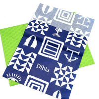 Papier de soie imprimé sur mesure avec motifs géométriques dessinés à la main pour l'emballage des marques indépendantes
