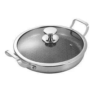 Cozinha Panelas e Panelas Novo Design Wok Pan Fry Pan Conjunto Antiaderente