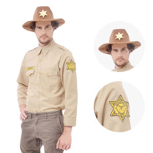 ASTM BSCI認証取得済み クラシックカウボーイ保安官ユニフォームコスチューム（バッジ付き）西洋テーマパーティー用 - Product Image 3