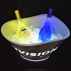 Venta caliente de <span class=keywords><strong>la</strong></span> fábrica recargable cubo de metal de acero inoxidable led cubo de hielo para <span class=keywords><strong>bar</strong></span> - Product Image 4