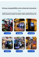Machine à griffes noire de luxe avec éclairage LED néon, machine d'arcade à monnayeur, machine à griffes à prix gagnants pour cinéma et bar de club