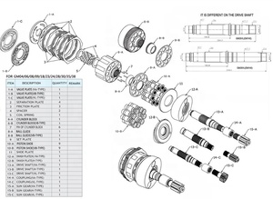 ชุดซ่อมมอเตอร์ขับเคลื่อนสำหรับรถขุดขนาดเล็ก รุ่น Gm06vn Gm08 Gm09 Gm18 - Product Image 1