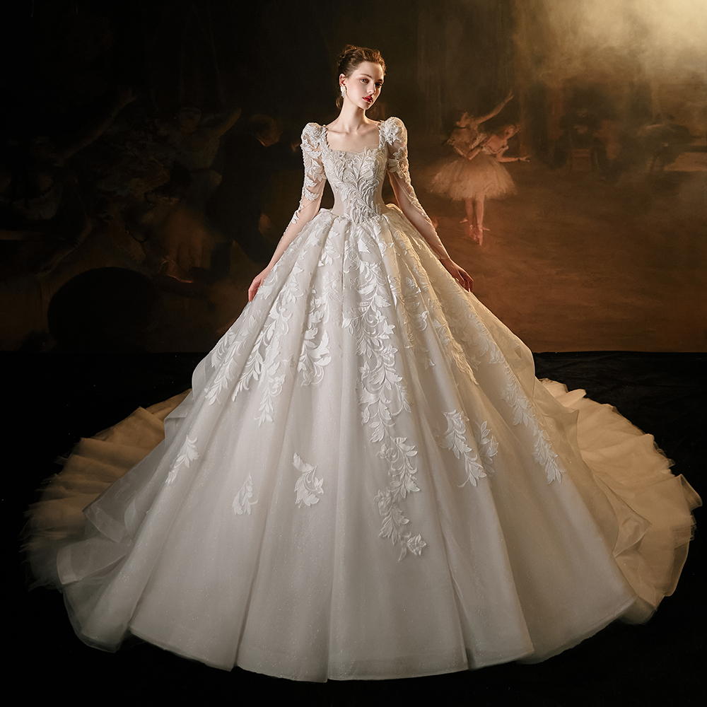 卸売 Luxury Civil LSMX022 Jancember Empire Wedding Gown Ball トップス