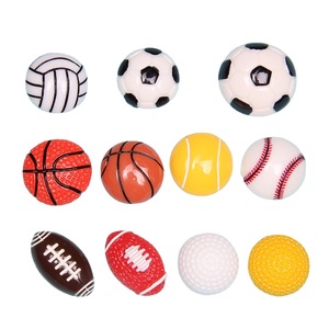 Pelota deportiva de resina grande, parche de fondo plano, accesorios de fútbol y baloncesto, joyería creativa DIY, pendientes de tuerca, paquete ECPERT - Product Image 5