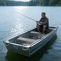 Bateau en aluminium à prix d'usine, bateau de pêche, bateau John pour eaux peu profondes et activités de loisirs
