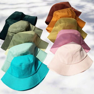 Sombrero de Pescador de Algodón Liso de Doble Cara para Verano, Gorra Reversible con Logotipo Personalizado Bordado para Hombres y Mujeres, para Actividades al Aire Libre - Product Image 2