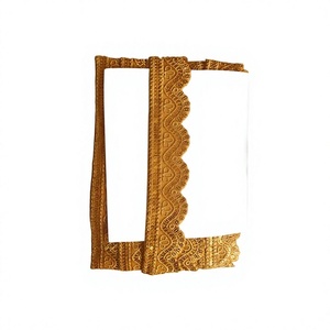 Vente en gros de dentelle à œillets en polyester brodée à bord festonné, approvisionnement en vrac pour bordure de robe, OEM ODM personnalisé - Product Image 1