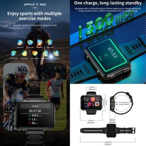 Nouvelle conception LOKMAT APPLLP <span class=keywords><strong>5</strong></span> Max <span class=keywords><strong>4G</strong></span> 6GB+128GB Montre connectée avec appel vidéo 2,4 pouces - Product Image 6