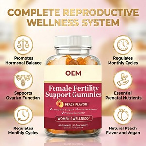 OEM femminile supporto fertilità Gummies sapore di pesca ormone equilibrio integratore prenatale biologico naturale adulto - Product Image 3