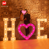 Décoration de scène de mariage, lettres lumineuses Mr & Mrs, lumières LED