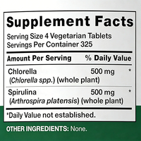 Comprimés de Chlorelle et Spiruline RICHTEK 500mg – Mélange Superalimentaire d'Algues Vertes Riches en Nutriments pour l'Énergie, la Vitalité et le Bien-être