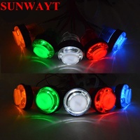 Bouton poussoir LED momentané de 33 mm pour borne d'arcade, interrupteur intégré, boutons ronds lumineux 5V pour machine d'arcade, kit de bricolage, pièces détachées