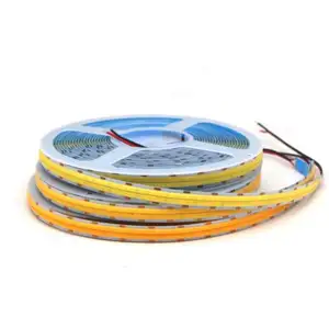 Terbaru model tinggi kepadatan ganda baris 12mm 600led 24V COB led strip cahaya