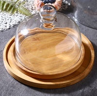 Plateau à Dessert en bois de bambou, 1 pièce, prix d'usine, plateau de présentation sur socle, plaque pour le mariage