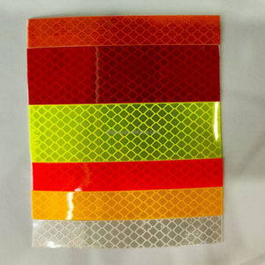 Cinta reflectante autoadhesiva DOT C2, película de PET prismática roja, blanca y amarilla, pegatina de advertencia de seguridad, papel adhesivo que brilla en la oscuridad - Product Image 5