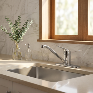 acqua in acciaio inossidabile 304 argento rubinetti da cucina flessibili estraibile miscelatore da cucina rubinetto per lavello - Product Image 1