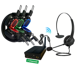 5 Transmisores RGB, Auriculares Inalámbricos Silenciosos <span class=keywords><strong>para</strong></span> Discoteca, Auriculares Inalámbricos con 5 Canales de Conmutación, de Uno a Muchos, <span class=keywords><strong>para</strong></span> Fiestas y Eventos - Product Image 3