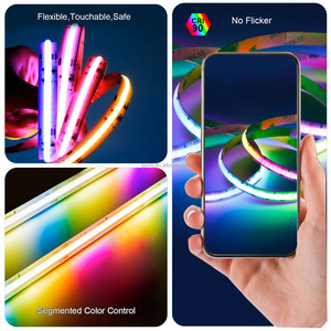 Bande LED COB adressable RGBIC 2,7 mm 5 mm 10 mm 12 mm 5 m/rouleau 5 mètres Ruban LED numérique intelligent à haute densité pour course de chevaux - Product Image 4