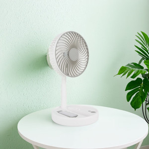 Ventiladores solares portátiles compactos 2025 Nuevo diseño plegable con alto flujo de aire y función de iluminación silenciosa - Product Image 3