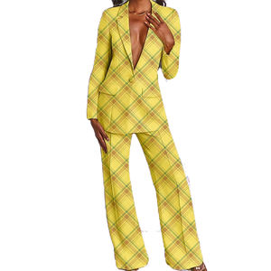 Fashion Career Solid Color Single Button Long Sleeve Pants Women's Business Suit <b>Set</b> Fashion - Product Image 4