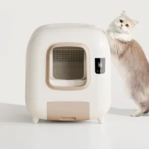 Venda quente Caixa de areia automática inteligente automática autolimpante para gatos com aplicativo remoto