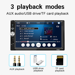 Aux BLE Âm Nhạc 7 Inch Đôi 2 DIN Stereo Màn Hình Cảm Ứng FM Stereo Đài Phát Thanh Với MP5 Máy Nghe Nhạc Và Carplay Cho Android Tự Động Và Cho Apple - Product Image 2