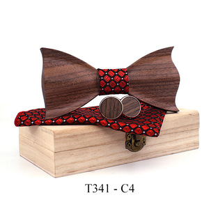 Ensemble de Noeuds <span class=keywords><strong>Papillon</strong></span> en <span class=keywords><strong>Bois</strong></span> 3D pour <span class=keywords><strong>Mariage</strong></span> pour Homme Ensemble de Mouchoir en <span class=keywords><strong>Bois</strong></span> avec Boutons de Manchette dans une Boîte Cadeau en <span class=keywords><strong>Bois</strong></span> - Product Image 5