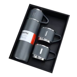 Presente do negócio Vacuum Flask Set 500ml Garrafa De Água Quente De Aço Inoxidável com Tampa Garrafa Térmica De Café Durável - Product Image 1