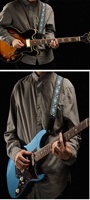 Bandoulière classique acoustique et basse de style ethnique ceinture en tissu brodé jacquard accessoires de guitare de style de luxe