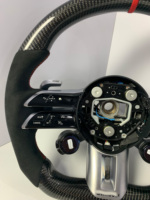 Volant de sport en cuir et fibre de carbone Mercedes Gla X156 W205 W206 W176 W212 W204 W213 W219 W222 E63 G63 Gt63 3/4 branches