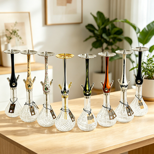 Vente directe usine : Nouveau design de chicha de luxe en aluminium rechargeable, 73 cm, avec 6 cônes de pin, en stock - Product Image 5